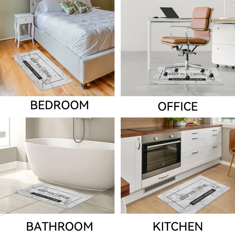 Custom Kitchen Floor Mat Full PVC Rug for Kitchen Household Waterproof Comfortable Anti Fatigue Floor Mats
