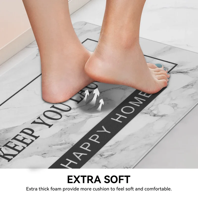 Custom Kitchen Floor Mat Full PVC Rug for Kitchen Household Waterproof Comfortable Anti Fatigue Floor Mats