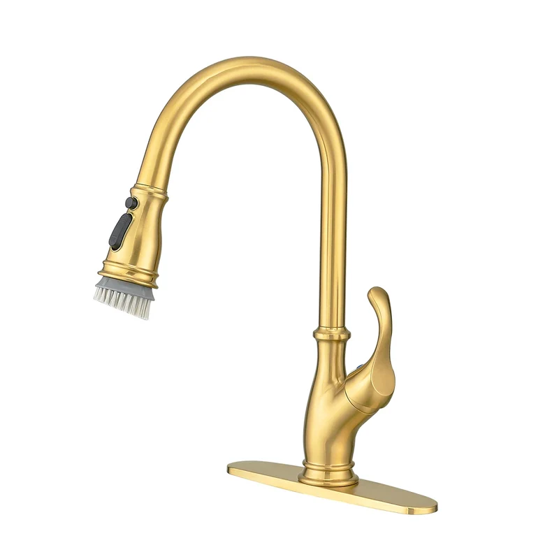 High Quality Single-Handle Modern Kitchen Faucet Commercial Home Water Tap with Ceramic Classic Contemporary Accessories