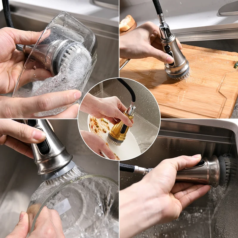 High Quality Single-Handle Modern Kitchen Faucet Commercial Home Water Tap with Ceramic Classic Contemporary Accessories