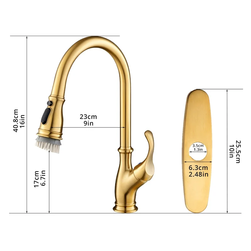 High Quality Single-Handle Modern Kitchen Faucet Commercial Home Water Tap with Ceramic Classic Contemporary Accessories