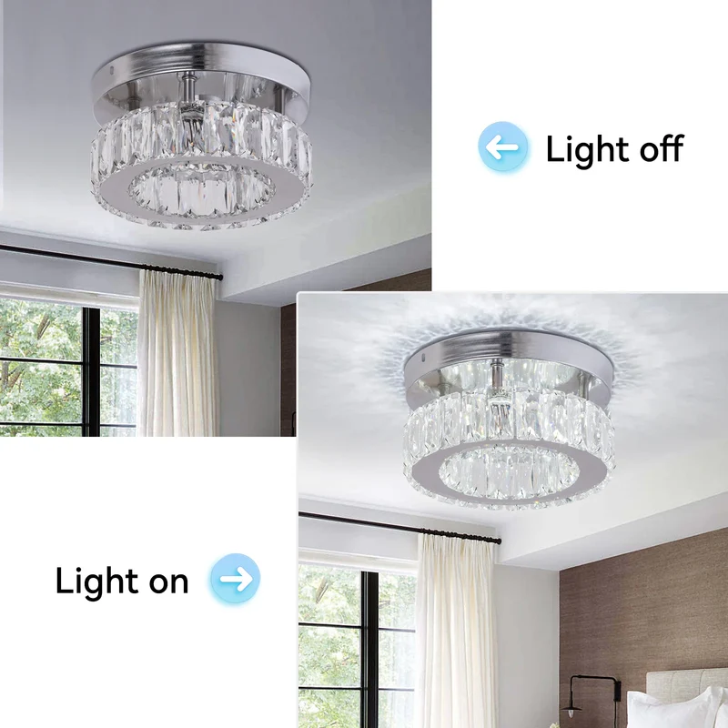 Home Decor Luxury and Modern Crystal Chandeliers Kitchen Island Lighting Fixture Modern Minimalist