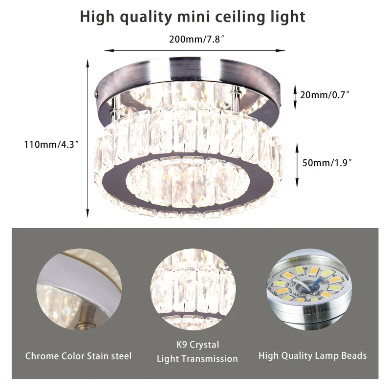 Home Decor Luxury and Modern Crystal Chandeliers Kitchen Island Lighting Fixture Modern Minimalist