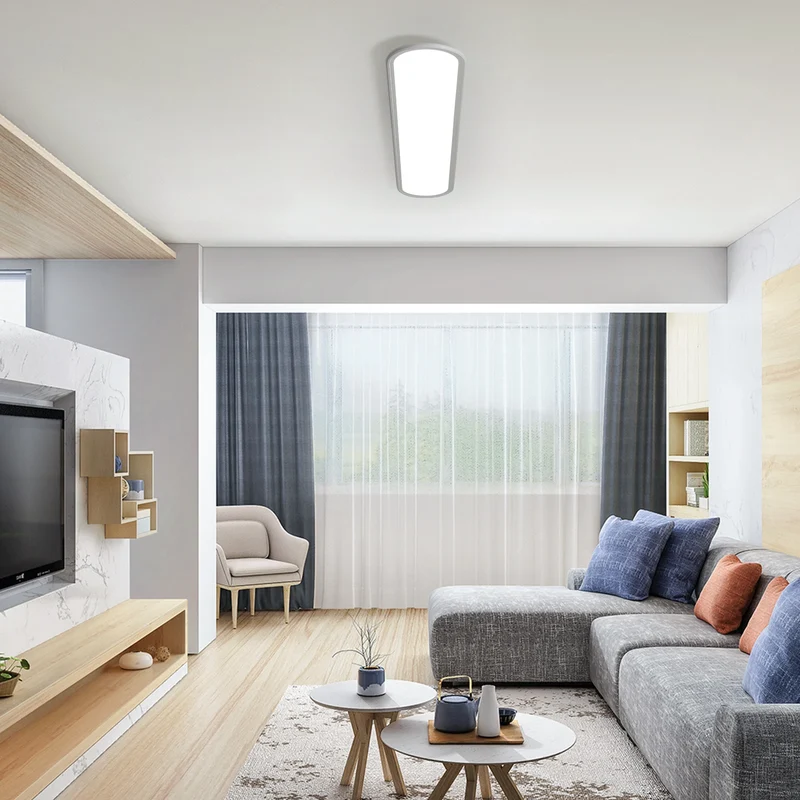 51W LED Flush Mount Ceiling Light, Dimmable Modern Linear Lamp, Low Profile High Brightness Fixture for Kitchen, Shop