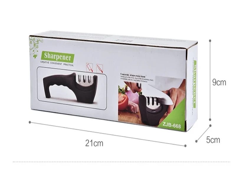 Quality 3-Slot Manual Fixed-Angle Kitchen Knife Sharpener Multi-Purpose Scissors Tool Sharpening Accessories New Design