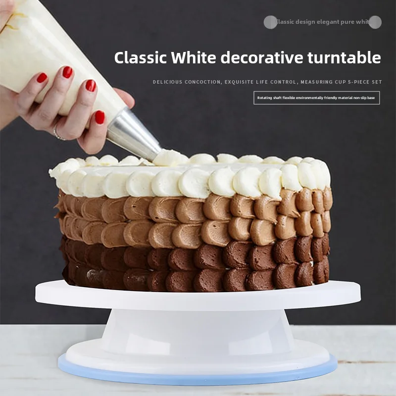 AK 137 Pcs Cake Turntable Decorating Supplies Kit Tools Set with Icing Baking Nozzles Piping Bags Kitchen Gadgets Cake Tools