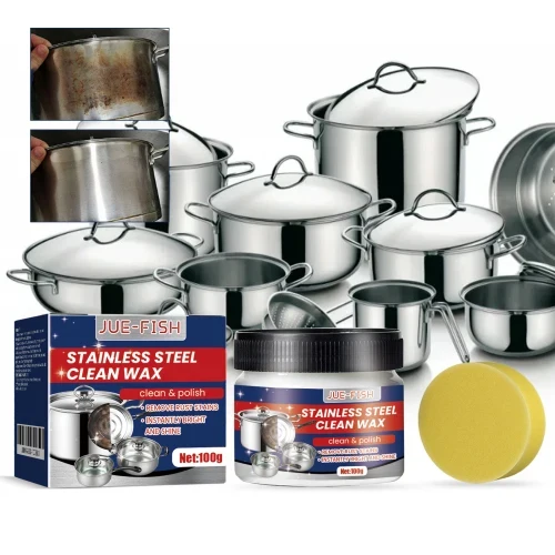 Jue-Fish Stainless Steel Cream Kitchen Utensils Pots And Pans Cooktops Heavy Oil Rust Removal Cleaning