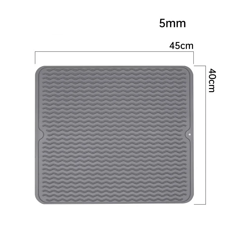 Silicone Dish Quick Bar Drying Dining Table Bath Mat Custom Logo Foldable Kitchen Large Microfiber