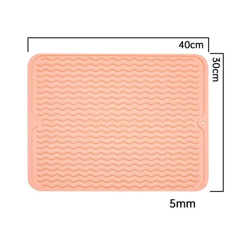 Silicone Dish Quick Bar Drying Dining Table Bath Mat Custom Logo Foldable Kitchen Large Microfiber