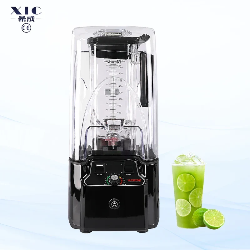 High Speed 2.2L Kitchen Food Heavy Duty Blender Mixer Industrial Korean Bingsu Machine With Sound Proof Cover