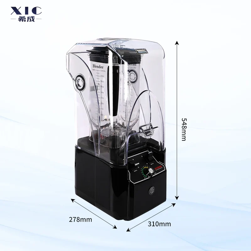 High Speed 2.2L Kitchen Food Heavy Duty Blender Mixer Industrial Korean Bingsu Machine With Sound Proof Cover