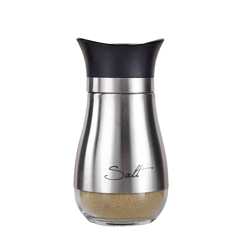 New Little Penguin Stainless Steel Glass Seasoning Bottle Kitchen Pepper Cumin Seasoning Set