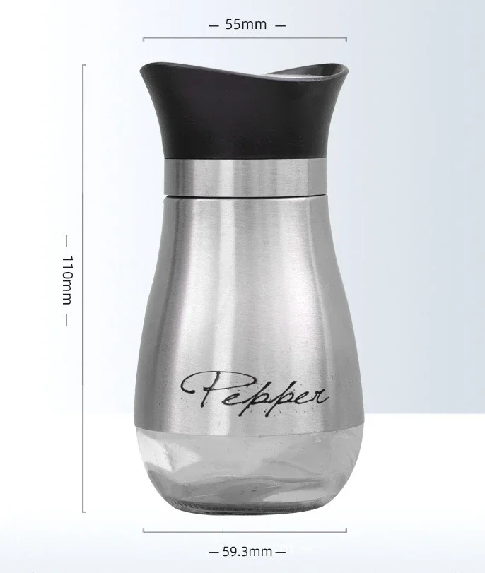 New Little Penguin Stainless Steel Glass Seasoning Bottle Kitchen Pepper Cumin Seasoning Set