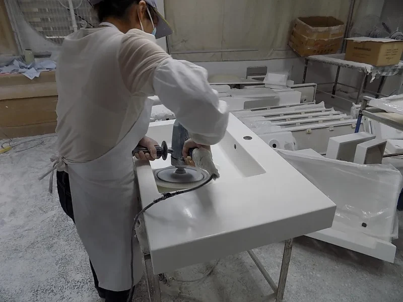 Luxury Unique Design Ceramic Farm Kitchen Sink with Strainer & Protective Bottom Grid