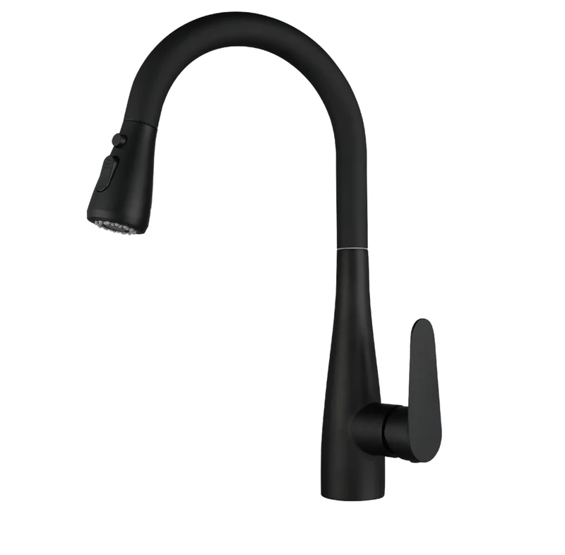 China Supplier Factory Price Torneira Da Bacia Vegetal Preta Pull Out Kitchen Sink Faucet Mixer Tap