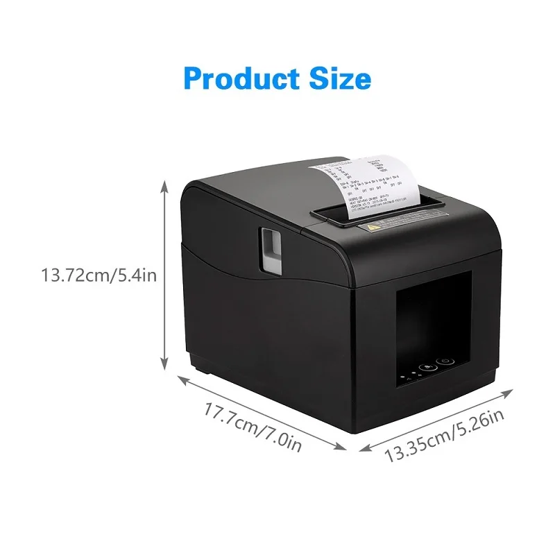 Best Price OEM 80mm 3 Inch Direct Thermal Receipt & Bill Printer USB Interface 1-Year Warranty in Stock Supermarket Kitchen Use