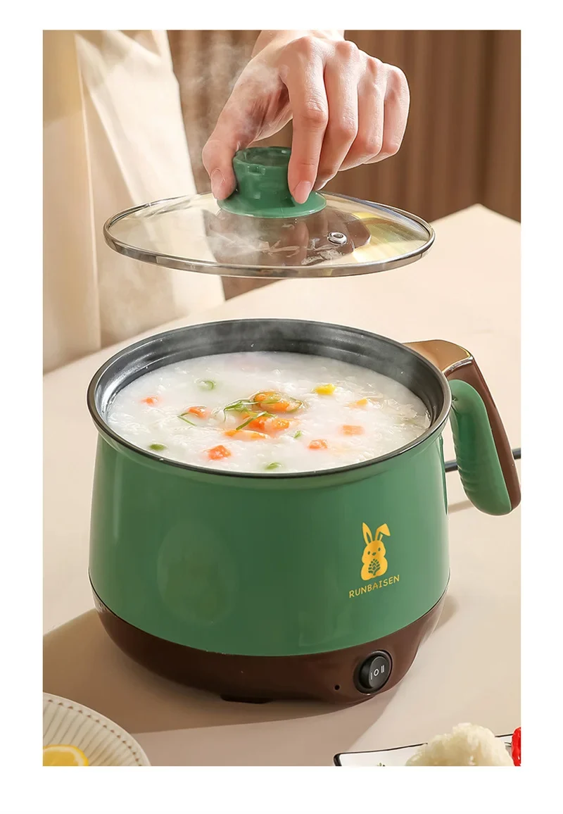 Multi Cookers Electric Rice Cooker Non-stick Pan Heating Pan Electric Cooking Pot Machine Double Layer Steamed Eggs Pan Soup Pot