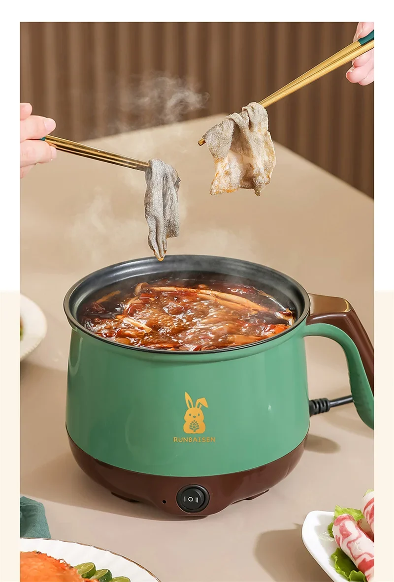 Multi Cookers Electric Rice Cooker Non-stick Pan Heating Pan Electric Cooking Pot Machine Double Layer Steamed Eggs Pan Soup Pot