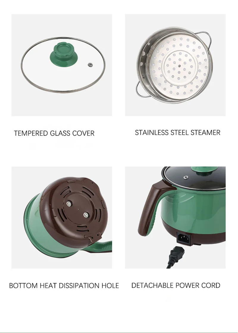 Multi Cookers Electric Rice Cooker Non-stick Pan Heating Pan Electric Cooking Pot Machine Double Layer Steamed Eggs Pan Soup Pot
