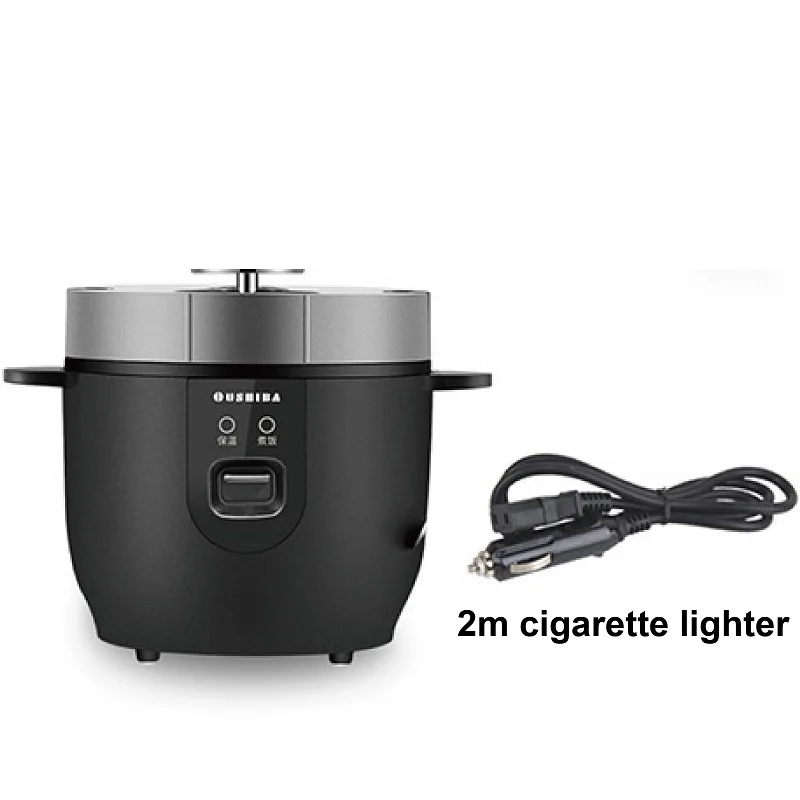 24V Car Electric Cooking Pot Non-stick Rice Cooker Portable Food Heater Multi-function Pot Truck Auto Keep Warm Pot 1.5L