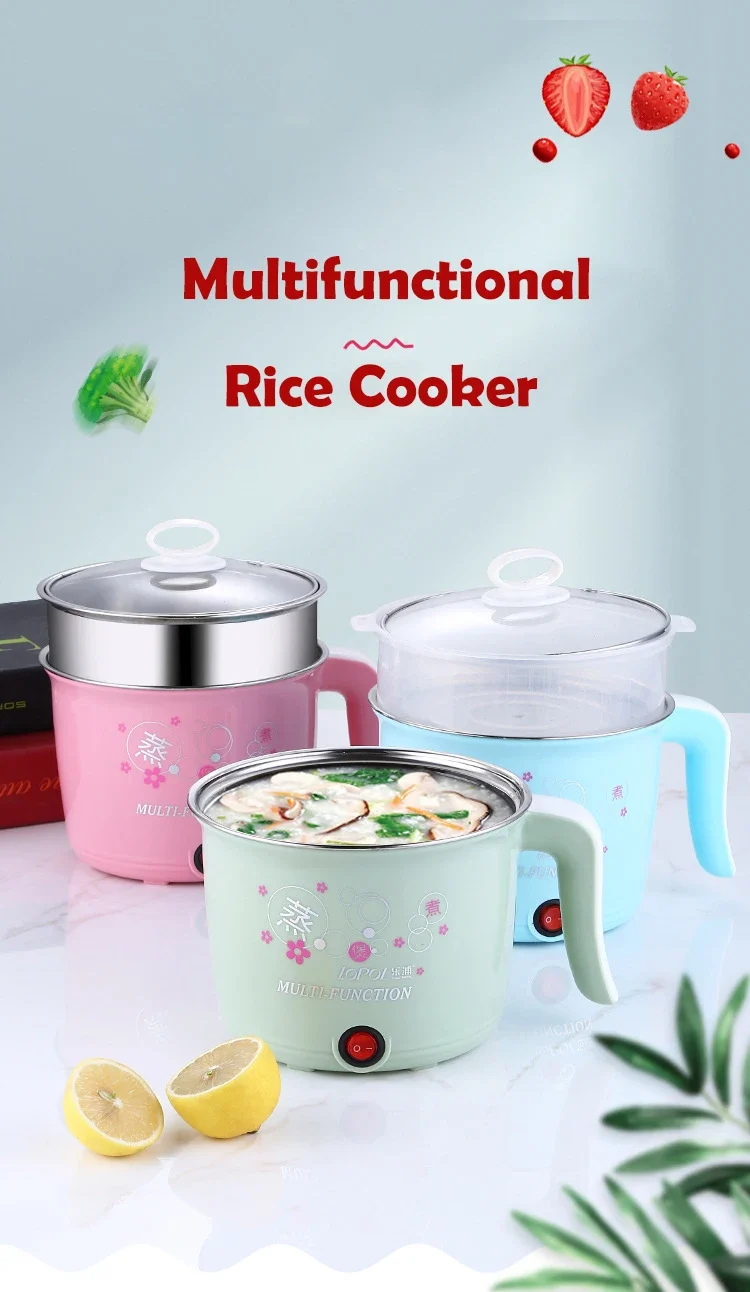 Multifunction Electric Cooker Hot Pot 1-2 People Heating Pan Multi Ramen Pot Machine Mini Rice Cook Kitchen Appliance Korea 220V
