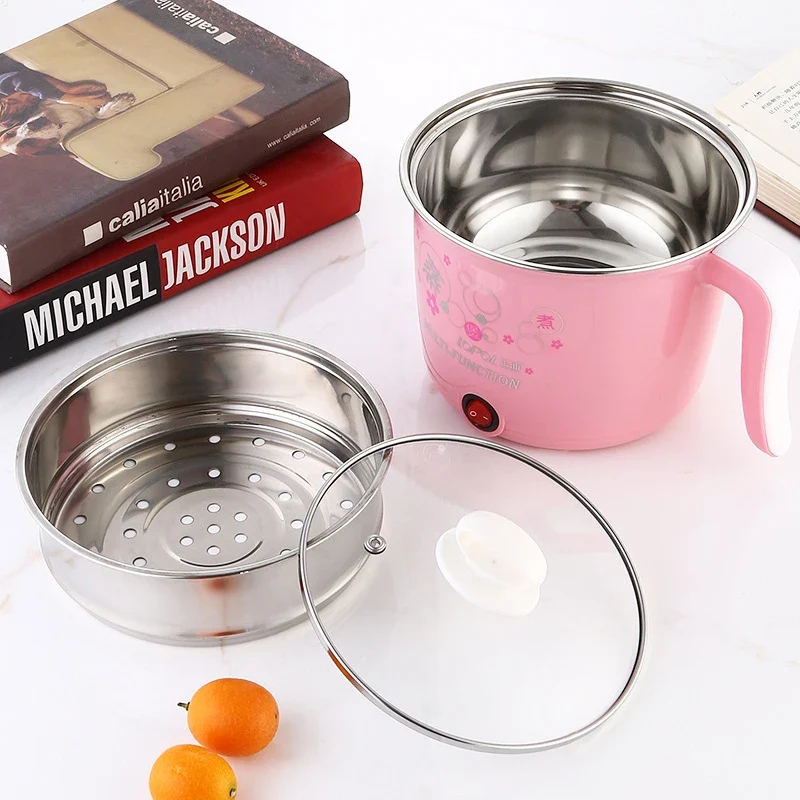 Multifunction Electric Cooker Hot Pot 1-2 People Heating Pan Multi Ramen Pot Machine Mini Rice Cook Kitchen Appliance Korea 220V