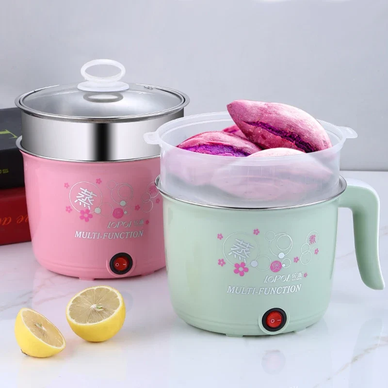 Multifunction Electric Cooker Hot Pot 1-2 People Heating Pan Multi Ramen Pot Machine Mini Rice Cook Kitchen Appliance Korea 220V