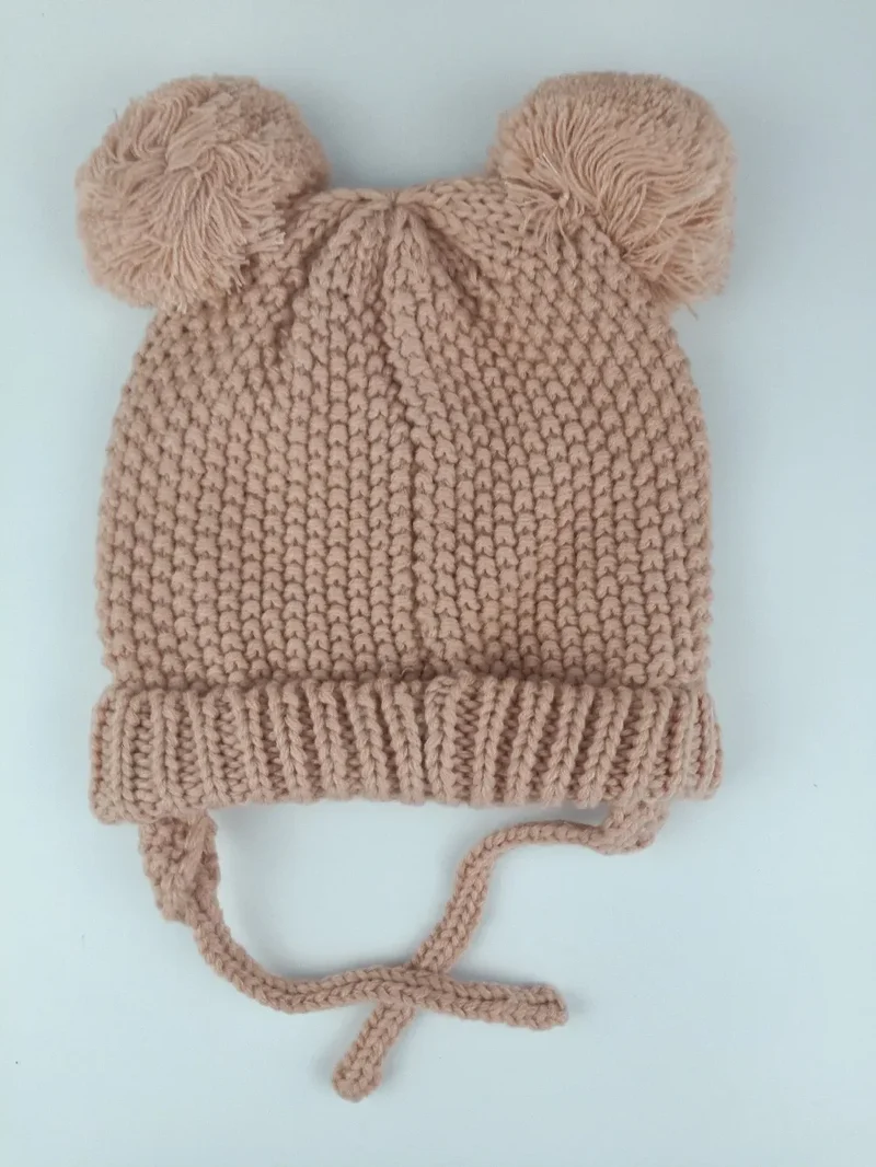 2024 baby girl and baby boy child children's spring autumn winter Solid knitted hat and knitted infinity scarf
