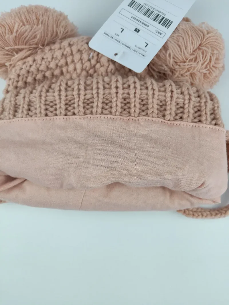 2024 baby girl and baby boy child children's spring autumn winter Solid knitted hat and knitted infinity scarf