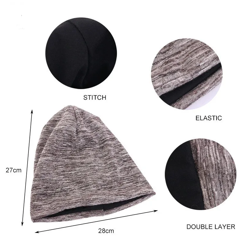 Spring Autumn Double Fabric Hats For Adult Cashmere-like Skullies & Beanies
