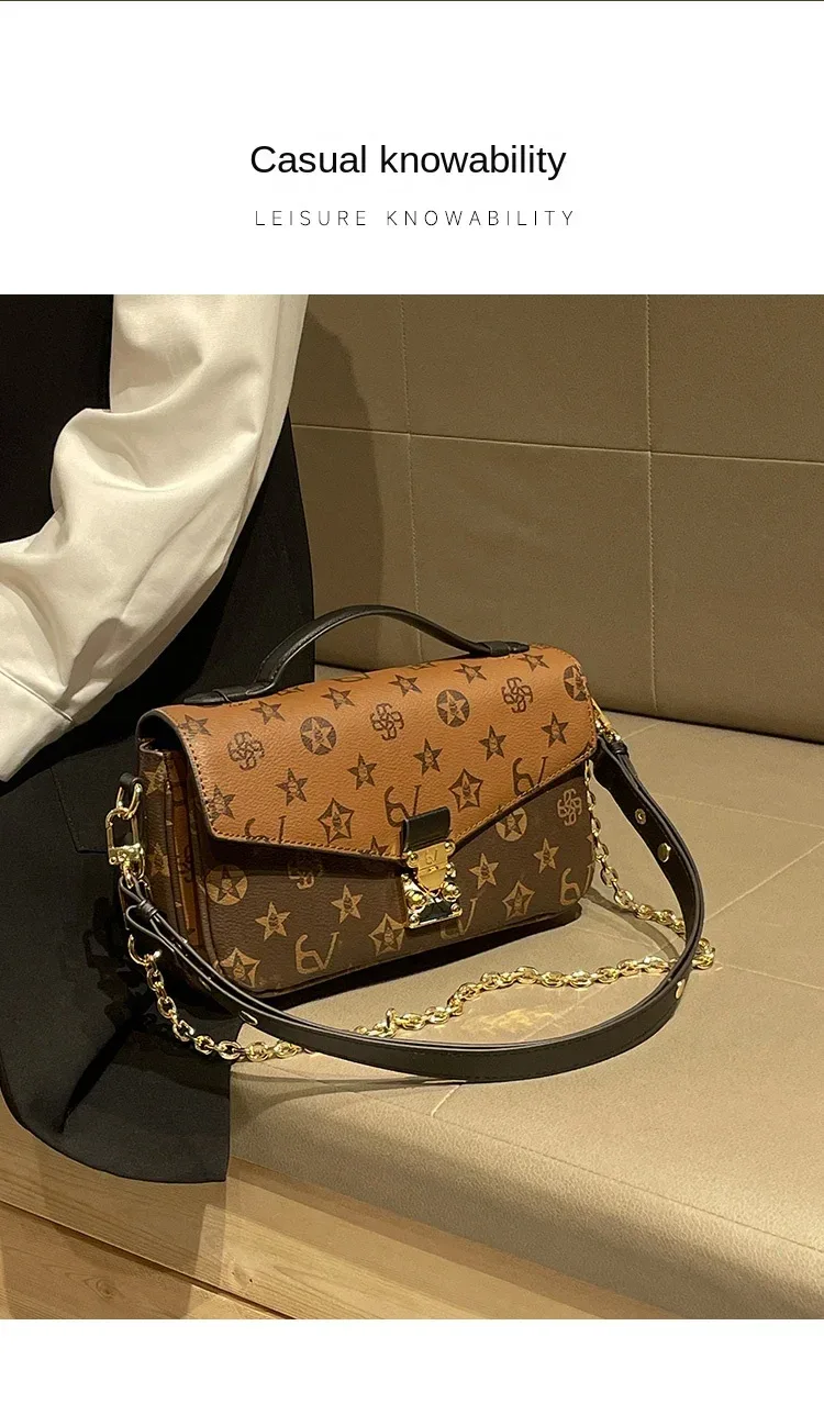 Light luxury brand women's handbag 2024 new autumn and winter high-end fashion designer mailman bag shoulder crossbody bag