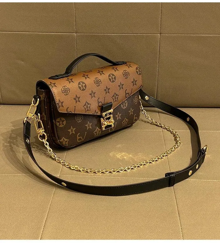 Light luxury brand women's handbag 2024 new autumn and winter high-end fashion designer mailman bag shoulder crossbody bag