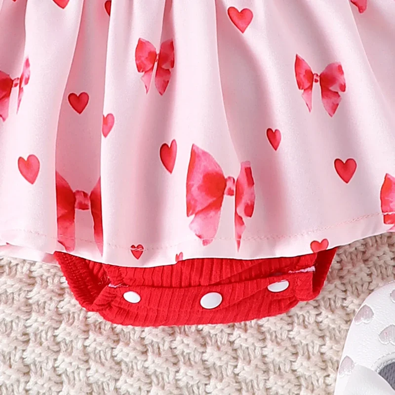 2PCS Spring And Autumn New Style For Girls 0-1 Years Old Sweet And Comfortable Pit Strip Long-Sleeved False Straps Hat Dress