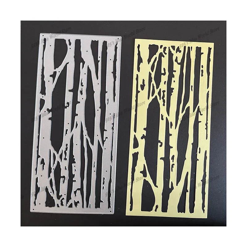 New Arrival Autumn Leaf Trees Background Metal Cutting Dies for 2025 DIY Scrapbooking Winter Frame Card Making Note Stencils