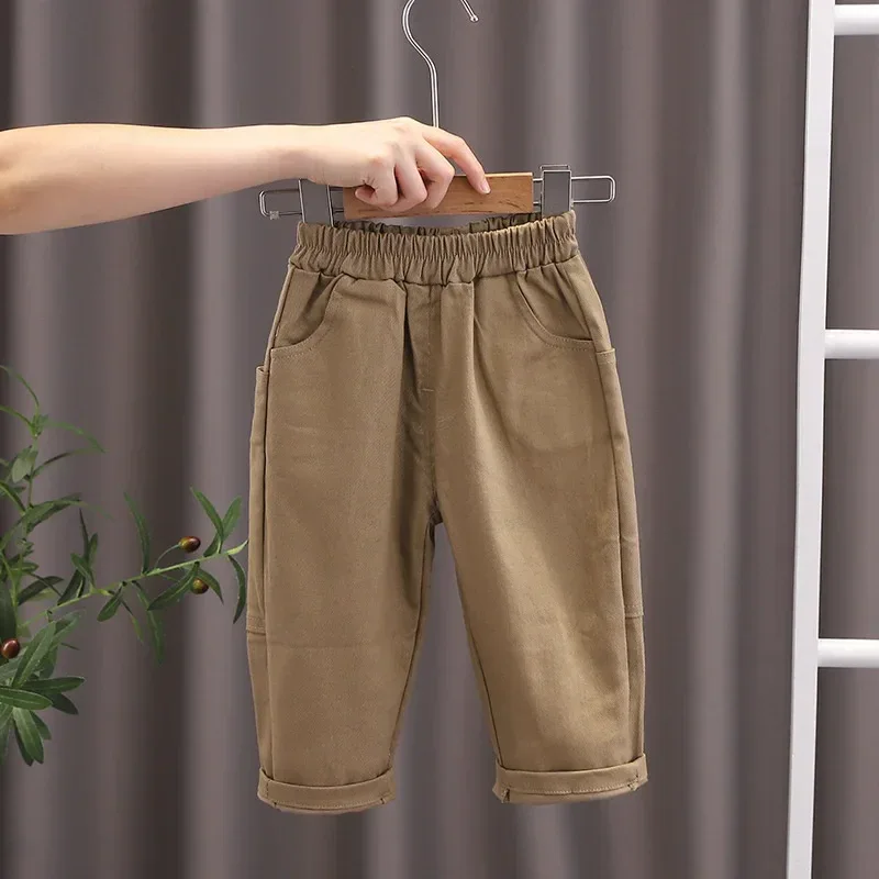 New Spring Autumn Baby Girls Clothes Children Boys Fashion Solid Pants Toddler Casual Costume Infant Trousers Kids Sportswear