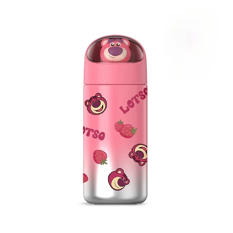 350MLStainless Steel Thermos Cups Student Kids Anime Cartoon Vacuum Flask Cute kitten/Dog/Bear Insulated Water Bottles Tumbler