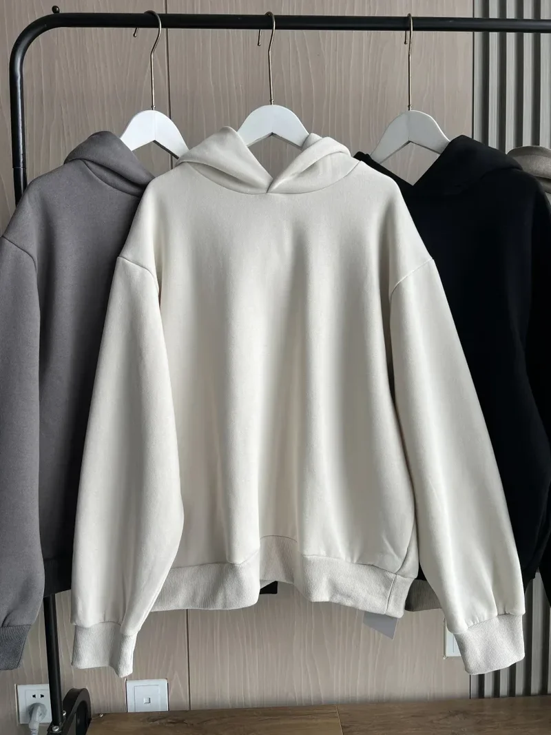 2024 Autumn/Winter new TRAF women's multi-color selection classic simple all-in-one hooded loose long-sleeved hoodie sweatpants