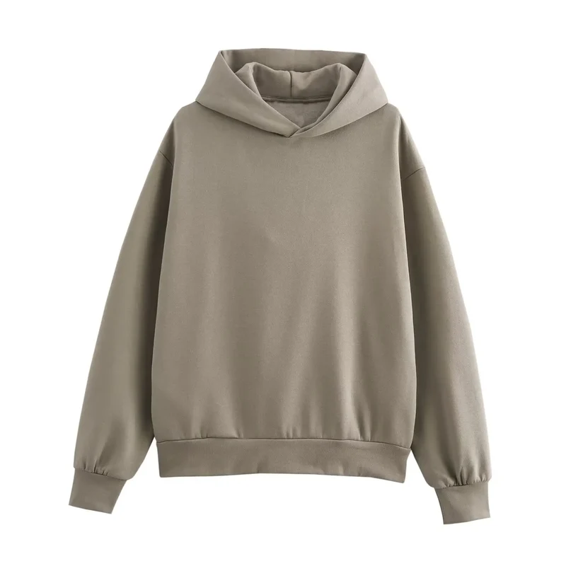 2024 Autumn/Winter new TRAF women's multi-color selection classic simple all-in-one hooded loose long-sleeved hoodie sweatpants