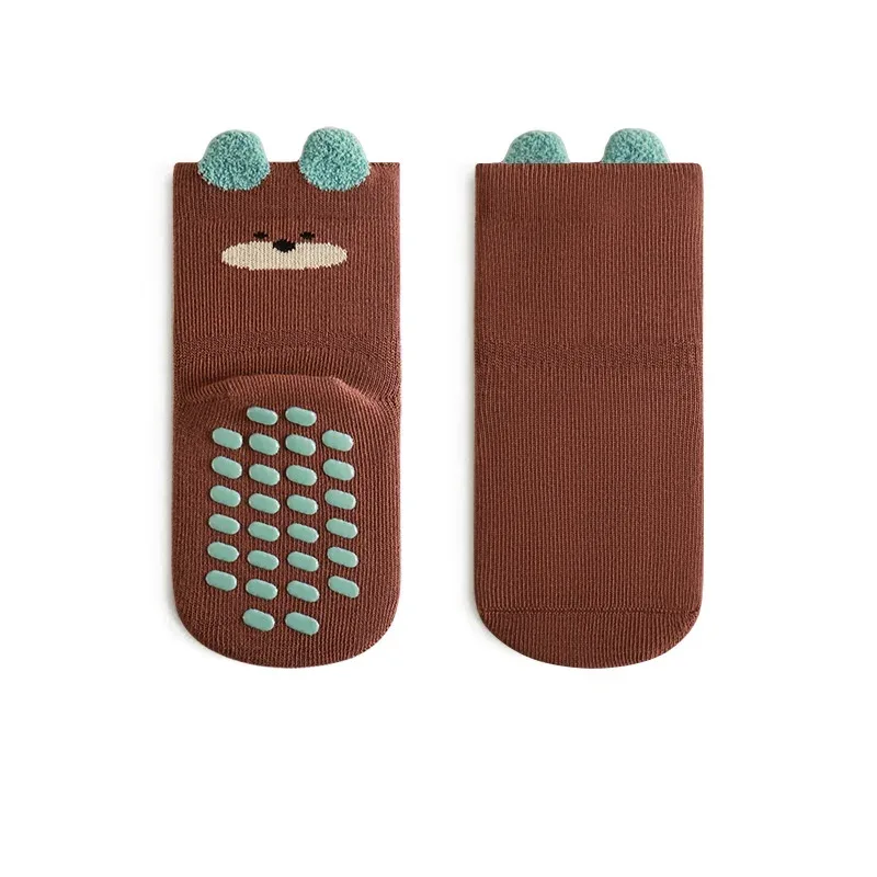 Children's Socks For Girls Boys Cotton Fashion Autumn Winter Kids Boy Girl Sock Cute Soft Baby Toddler Home Sock Anti Slip 3-5Y