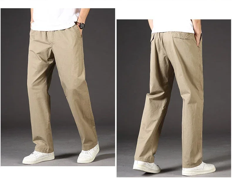 Men's Cargo Pants Summer Spring Cotton Work Wear New In Large Size 6XL Casual Climbing Joggers Sweatpants Hombre Autumn Trousers
