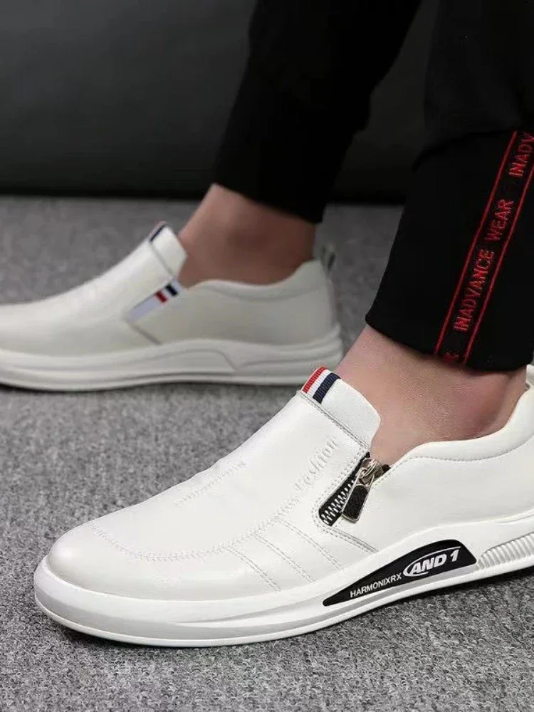 Casual Leather Shoes Men Loafers Trend Brand Business Shoes Autumn Slip on Flat Man Sneakes Comfortable Moccasins Zapatos Hombre