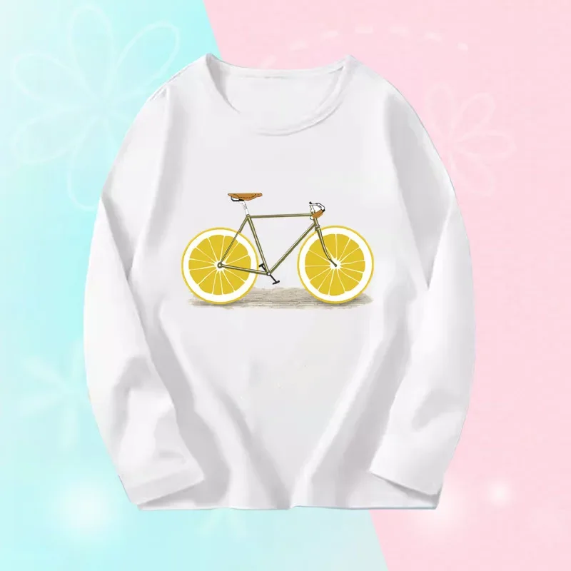 Toddlers Autumn T-shirts For Girl Long Sleeve Cute Tee Shirts Biggirl Casual T-shirts Little Girl Cotton Spring T-shirts