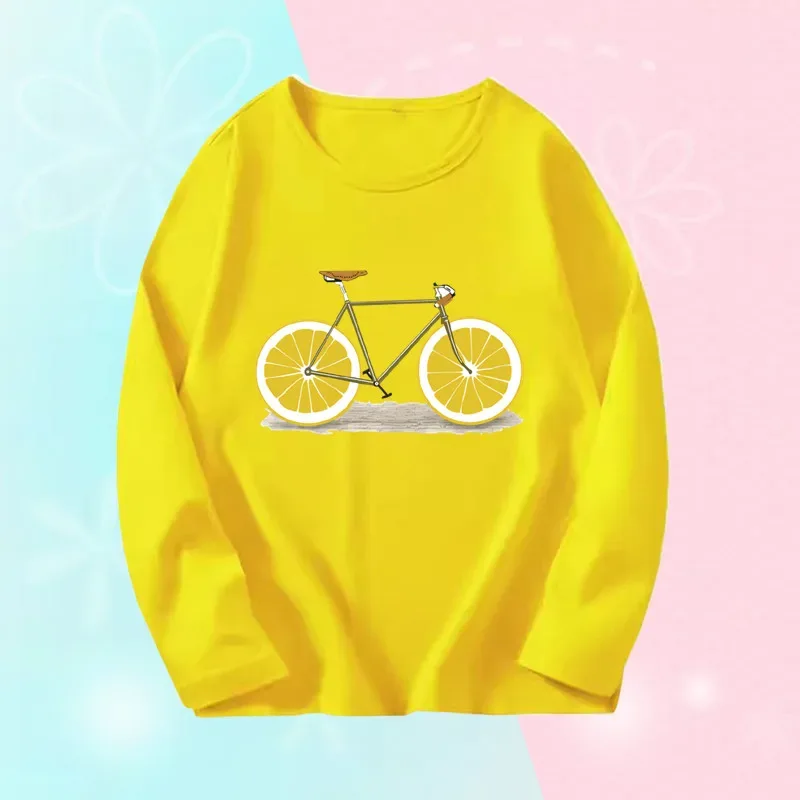 Toddlers Autumn T-shirts For Girl Long Sleeve Cute Tee Shirts Biggirl Casual T-shirts Little Girl Cotton Spring T-shirts