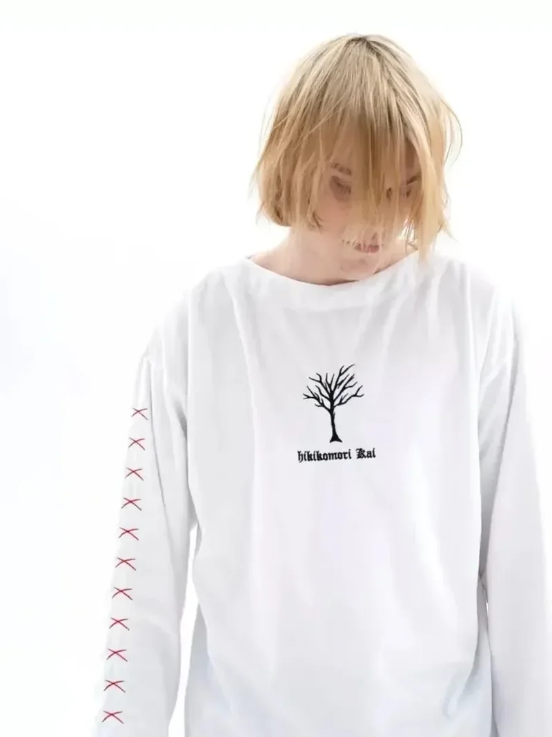 Spring Autumn Pure Cotton Long Sleeve T-Shirt Street Style Casual Loose Fashionable Cool Top for Women Crew Neck Tee