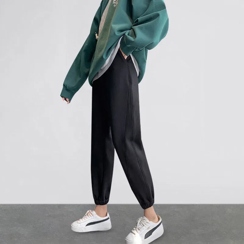 Autumn Sports Casual Cotton Maternity Pants Loose Straight Jogger Trousers Clothes for Pregnant Women Pregnancy