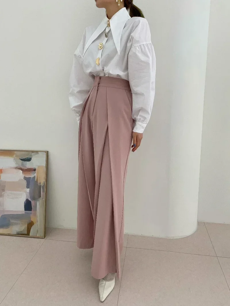 2025 Autumn Long Sleeve Women Shirt Fashion Spring Lanter Sleeve Blouses Office Lady Elegant Tops Casual Loose Clothing