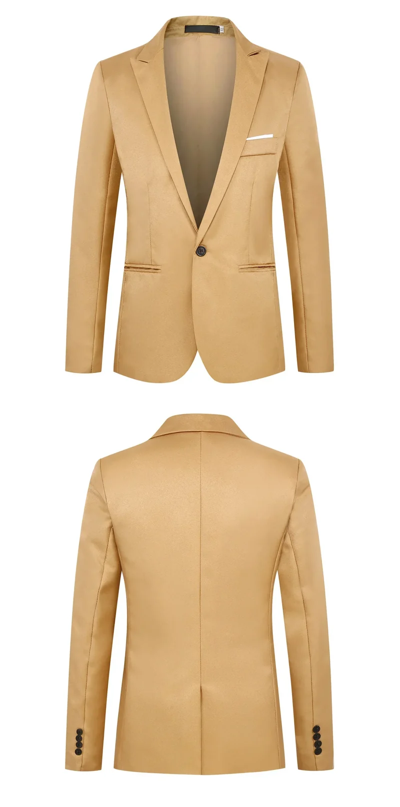 Men's Casual Business Trendy Suit Jacket Autumn Light Luxurious Slim Non-ironing Anti-wrinkle Solid Color Versatile Suit