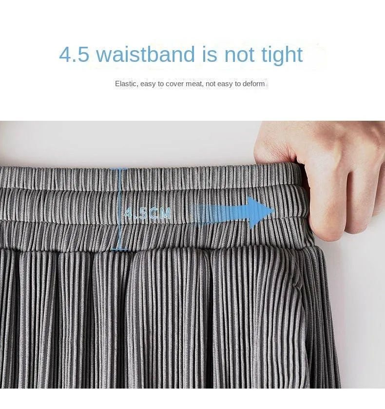 Summer Ice Silk Ultra-thin Ice Silk Pants Men's Loose Casual Pants Quick-drying Harajuku Fashion Pants Men's Thin Trousers