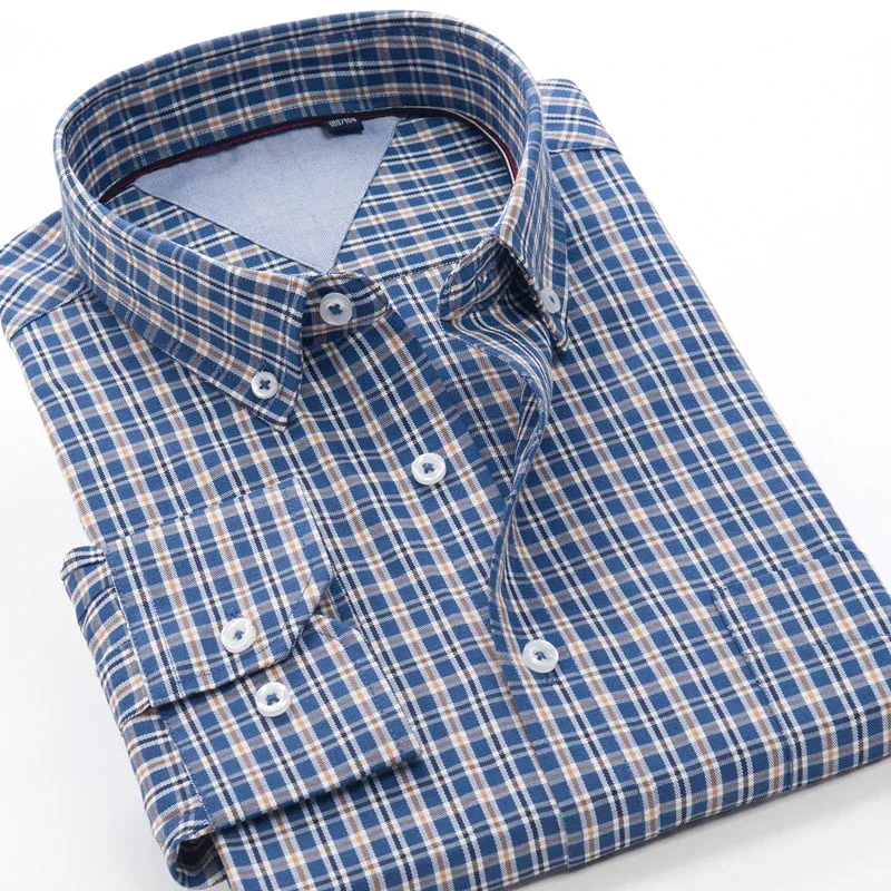 6XL 7XL 8XL 9XL 10XL Elegant Classic Youth Men's Business Casual Striped Long Sleeve Shirt Autumn Brand big Size Loose Shirt