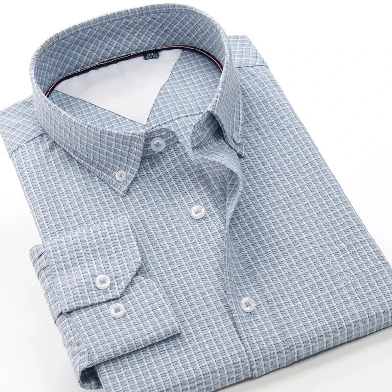 6XL 7XL 8XL 9XL 10XL Elegant Classic Youth Men's Business Casual Striped Long Sleeve Shirt Autumn Brand big Size Loose Shirt